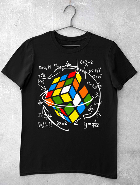 tricou cub rubic negru