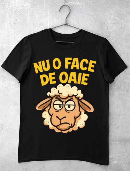 tricou haios nu o face de oaie