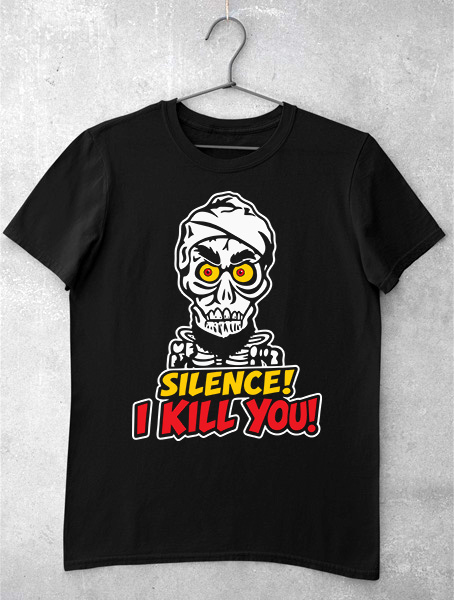 tricou silence i kill you negru