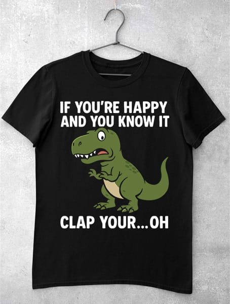 tricou dino clap your hands