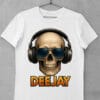 tricou drawed skull