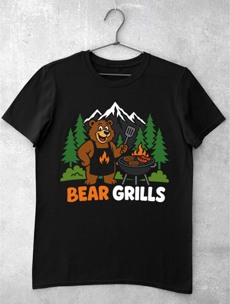 tricou funny bear grills
