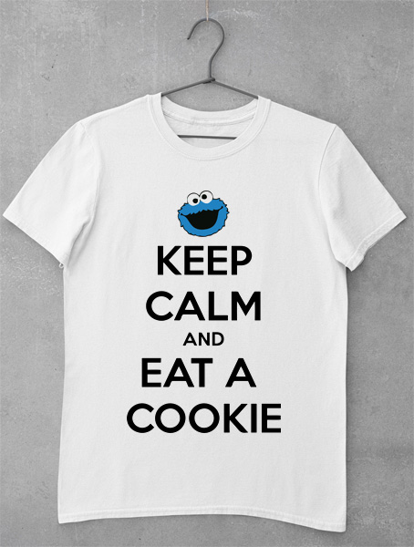 tricou keep calm eat cookie