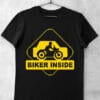 tricou negru biker inside