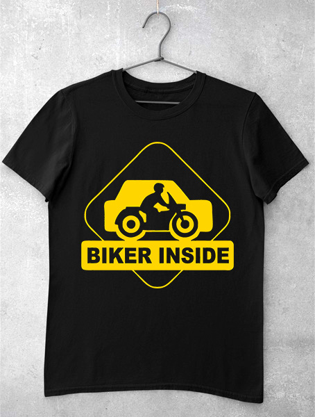 tricou negru biker inside