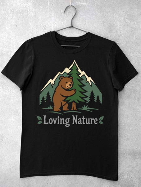 tricou urs si brad loving nature