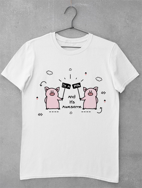 Tricou Awesome Beeing a Pig