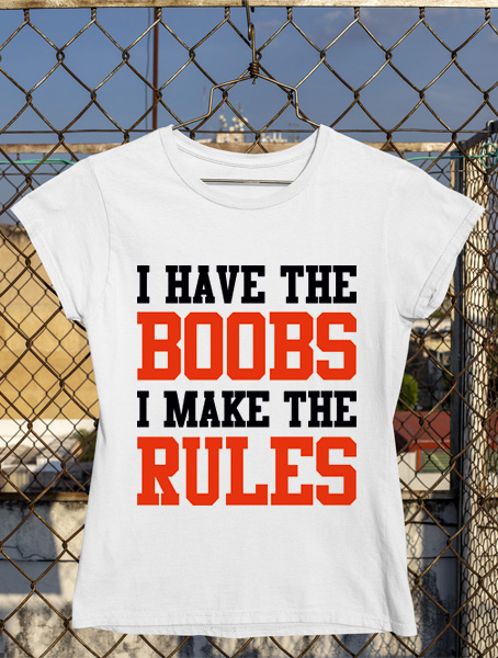 tricou boobs rules