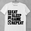 tricou gaming eat sleep game