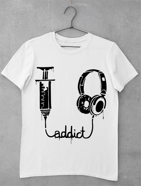 tricou music addict