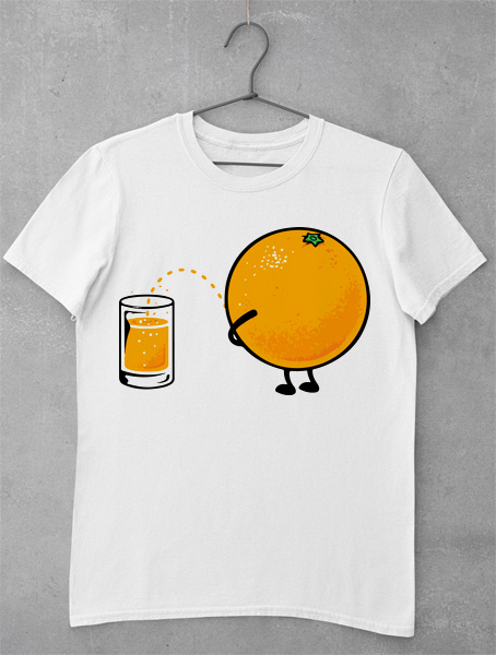 tricou orange juice drip
