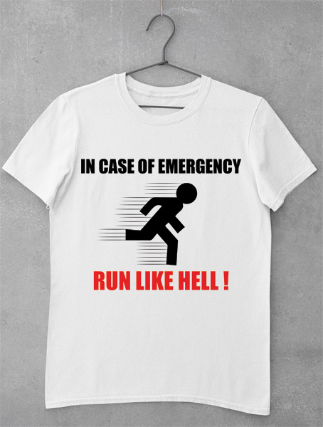 tricou run like hell