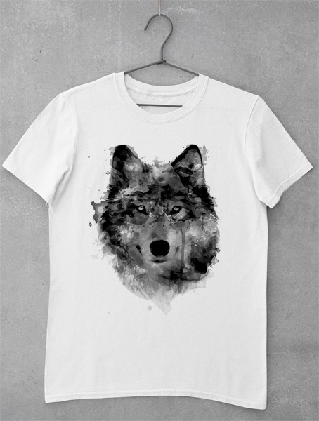 tricou wolf stencil