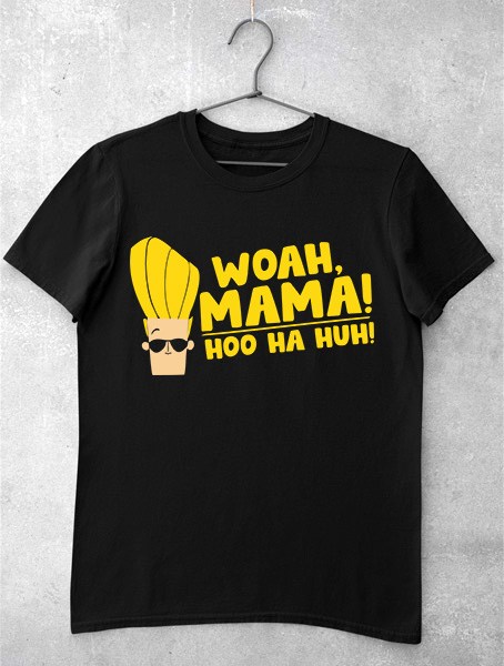 tricou_negru_johnny bravo mama