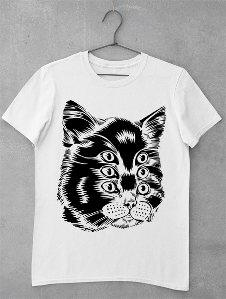 tricou pisica iluzie optica