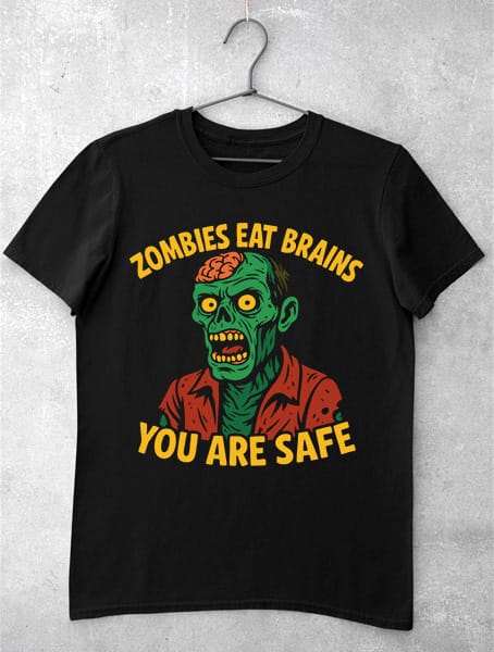 tricou zombies eat brains