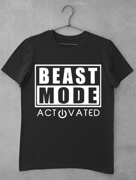 tricou negru beast mode activated