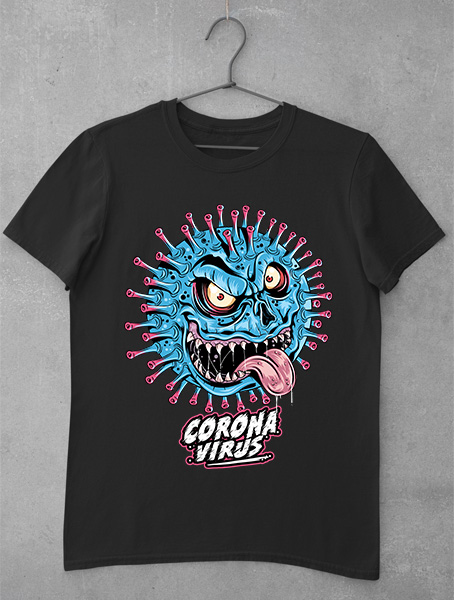 tricou corona virus monster
