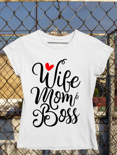 tricou dama wife mom boss