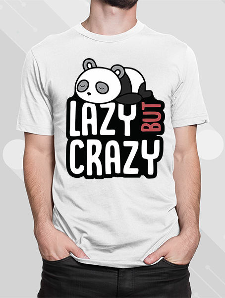 tricou panda lazy but crazy