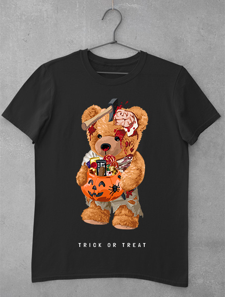 tricou teddy bear crazy halloween