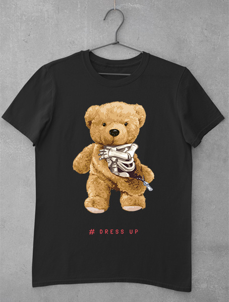 tricou teddy bear dress up