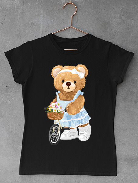 tricou teddy bear fancy bike
