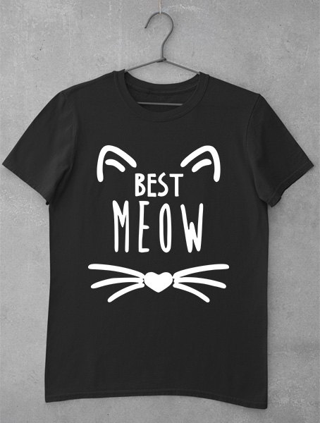 tricou best meow negru