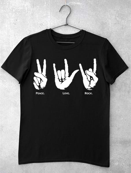 Tricou Peace Love Rock