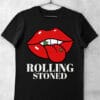 tricou rolling stoned negru