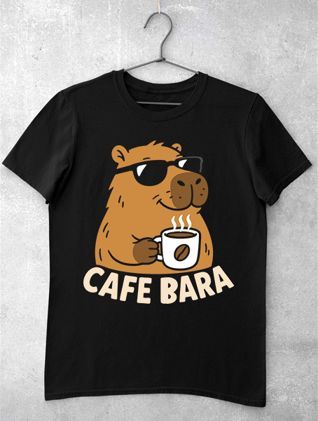 tricou capibara_cafea